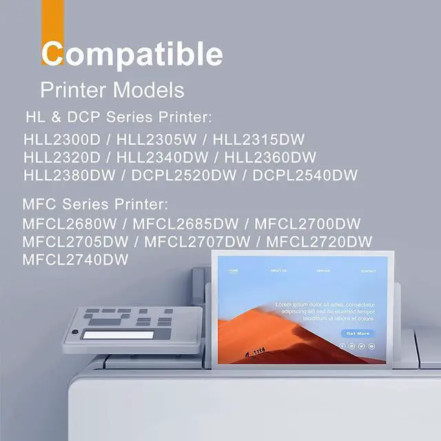 Alt view image 3 of 6 - InkNI Compatible TN630 TN660 Drum Unit Replacement for Brother DR630 DR-630 for DCP-L2540DW MFC-L2740DW MFC-L2700DW HL-L2360DW HL-L2340DW HL-L2380DW HL-L2300D Printer(Black,2-Pack)