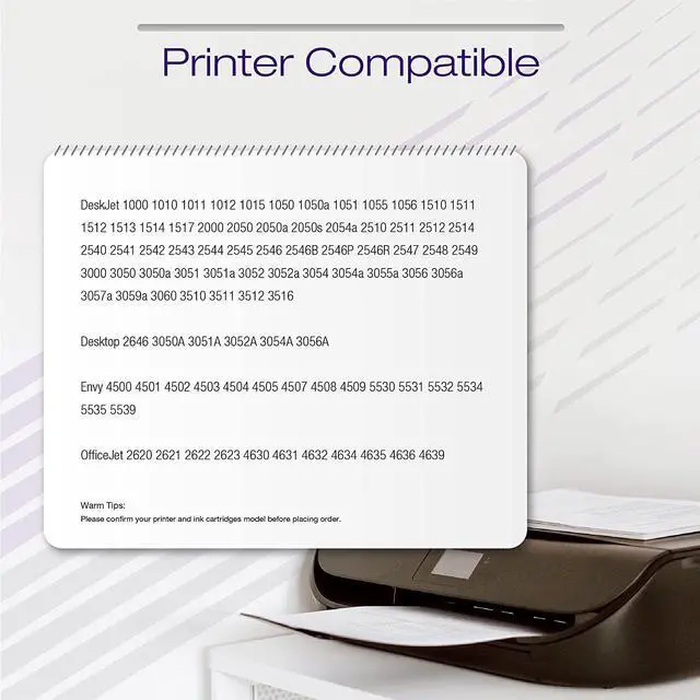 Alt view image 2 of 6 - ColoWorld Remanufactured Printer Ink 61 Replacement 61 Ink Cartridge Combo Pack Fit for Envy 4500 4502 5530 DeskJet 2512 1512 2542 2540 2544 3000 3052a OfficeJet 4630 Printer (1 Black,1 Color)