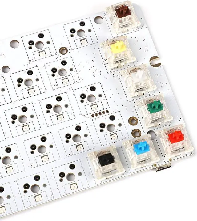 Alt view image 3 of 4 - Gateron Switches Mx Keyboard Switch 3pin SMD LED Underglow Led Compatible for MX Mechanical Keyboards Transparent Cover White Base (SMD Yellow 88 PCS)