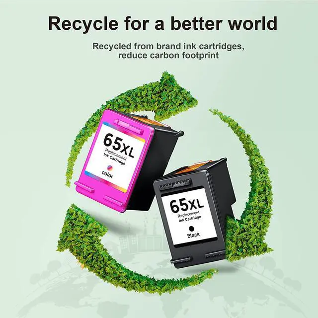 Alt view image 6 of 7 - 65XL Black and Color Combo Pack Remanufactured Ink  65XL 65 XL for Deskjet 2680 2655 2652 2635 DeskJet 3755 3752 3772 3720 Envy 5058 5052 5055 5034 5032 AMP 100 105 120 (Black, Tri-Color)