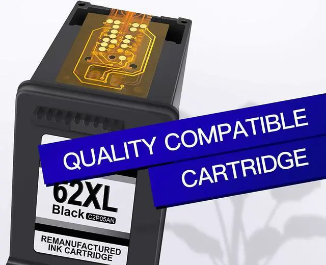 Alt view image 5 of 7 - GPC Image Remanufactured Ink Cartridge Replacement  62XL 62 XL Compatible for Envy 5540 7645 5642 5542 5643 5640 7644 7643 OfficeJet 5740 200 5745 5741 Printer Tray (1 Black 1 Tri-Color)