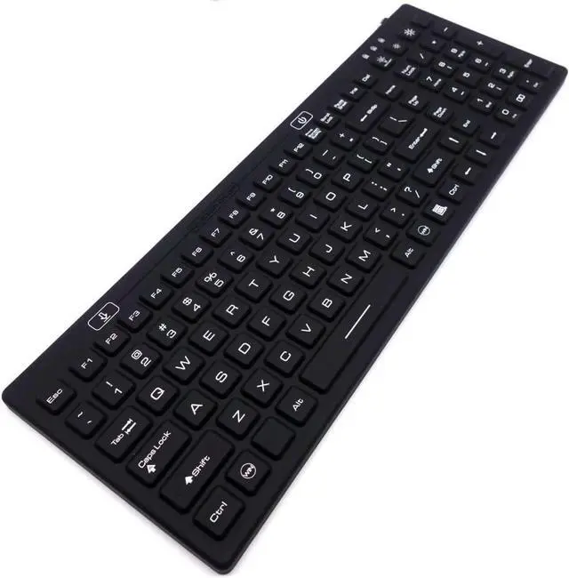 Alt view image 4 of 7 - DS International DSI LED Backlit Keyboard with Number Pad - Industrial IP68 Waterproof Rugged Silicone IKB106BL