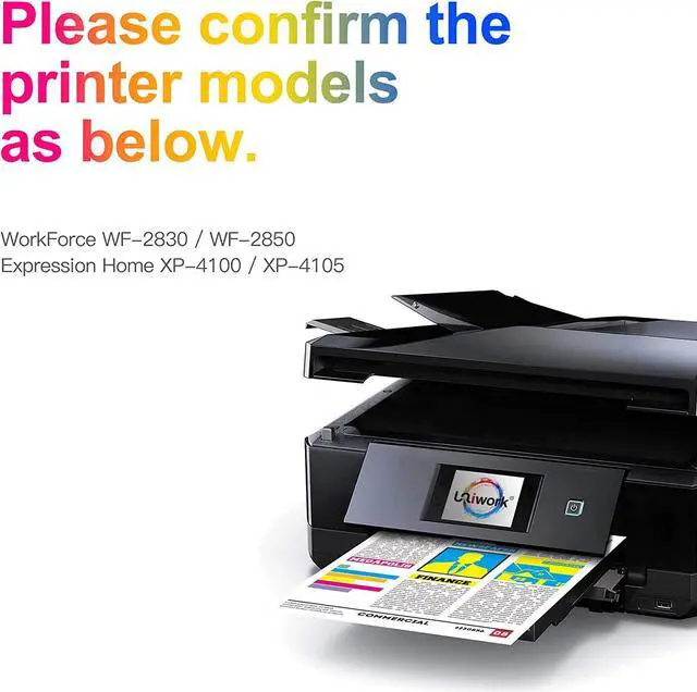 Alt view image 3 of 7 - Uniwork Remanufactured Ink Cartridge Replacement  212XL 212 XL T212XL T212 to use with XP-4100 XP-4105 WF-2830 WF-2850 Printer Tray (Black, Cyan, Magenta, Yellow, 4 Pack)
