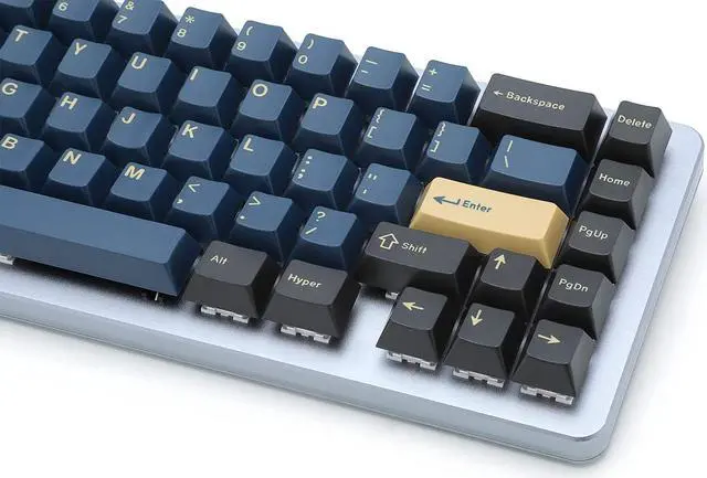 Alt view image 4 of 7 - DROP + GMK Redsuns Blue Samurai Custom Mechanical Keyboard Keycap Set - 153-keys, Doubleshot, Cherry Profile, for 60%, 65%, TKL, Full-Size Layouts, and More (Blue, Base Kit) MDX-35037-1