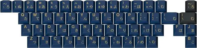 Main image of DROP + Redsuns GMK Blue Samurai Custom Mechanical Keyboard Gaijin Alphas Keycap Set - 55-Keys, Doubleshot ABS, Cherry Profile (Blue, Gaijin) MDX-35037-2