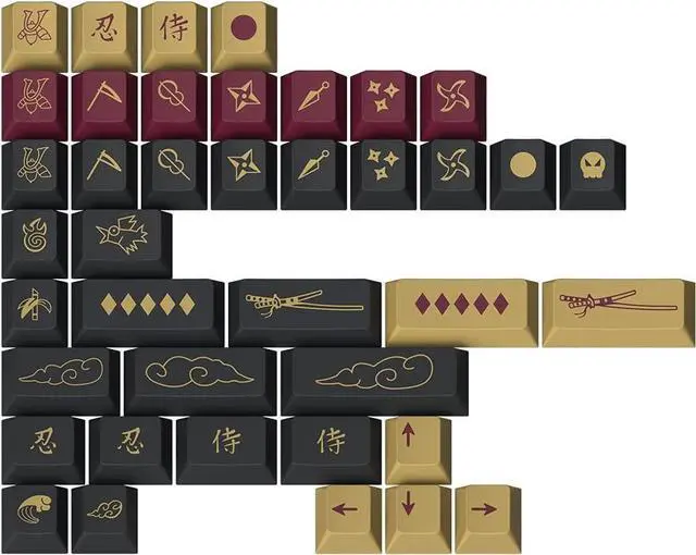 Main image of DROP + Redsuns GMK Red Samurai Custom Mechanical Keyboard Novelty Keycap Set - 39-Keys, Doubleshot ABS, Cherry Profile (Red, Novelties) MDX-35037-8