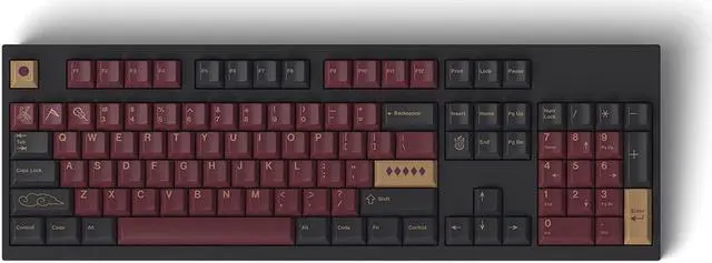 Alt view image 2 of 3 - DROP + Redsuns GMK Red Samurai Custom Mechanical Keyboard Novelty Keycap Set - 39-Keys, Doubleshot ABS, Cherry Profile (Red, Novelties) MDX-35037-8