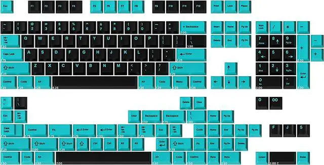 Main image of DROP + MiTo GMK Pulse Custom Mechanical Keyboard Keycap Set - 163-keys, Doubleshot, Cherry Profile, for 40%, 60%, 65%, TKL, 1800 Layouts, etc. (Base Kit),Turquoise