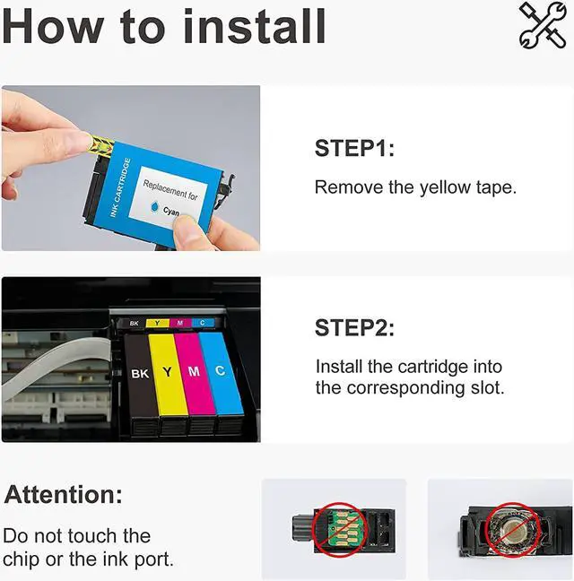 Alt view image 4 of 6 - LEMERO Remanufactured Ink Cartridges Replacement  252 XL 252XL T252XL to use with Workforce WF-7710 WF-7720 WF-3640 WF-3620 WF-7620 WF-7210 (2 Black, 2 Cyan, 2 Magenta, 2 Yellow, 8-Pack)