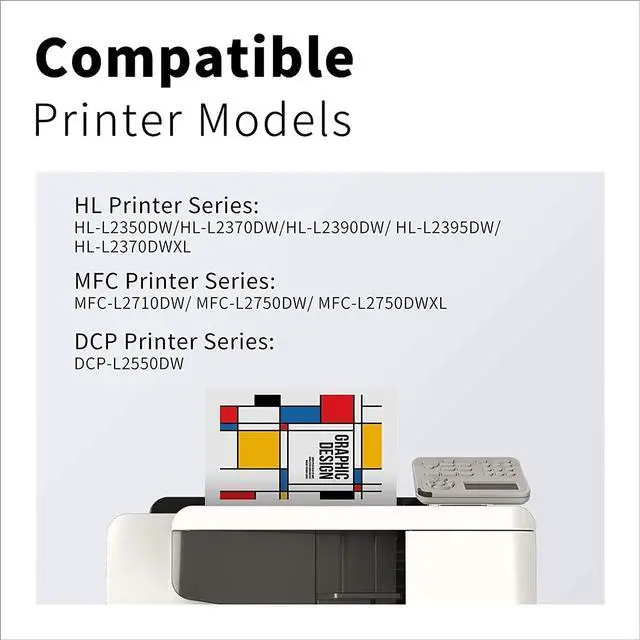 Alt view image 2 of 5 - TN760 Toner Cartridge LemeroUexpect Compatible Replacement TN-760/TN-730 TN760 Black Toner Printer MFC-L2710DW L2750DW HL-L2350DW L2370DW DCP-L2550DW Printer,2-Pack