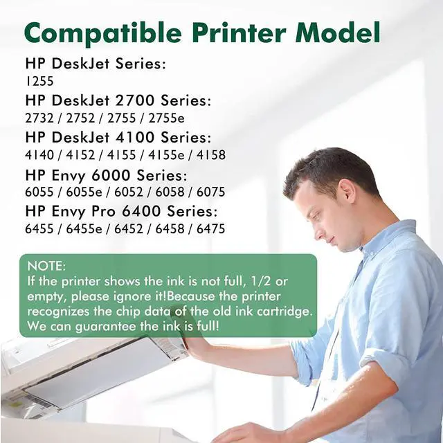 Alt view image 2 of 7 - Remanufactured Ink Cartridges Ink 67 67XL,Black Printer Ink Replacement Combo Pack Envy 6055 6052 6075 Envy Pro 6452 6455 6458 Deskjet 2732 2752 2755 Deskjet Plus 4155 4152 4140