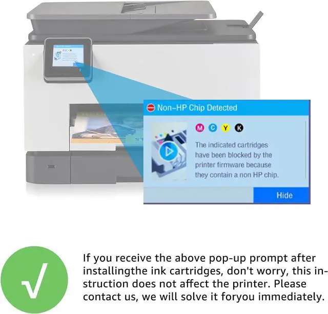 Alt view image 4 of 7 - Remanufactured Ink Cartridge Replacement 962XL 962 XL OfficeJet Pro 9015 9025 9010 9018 9020 9012 Printer HP962 962 XL 962XL Ink (4 Combo Pack)