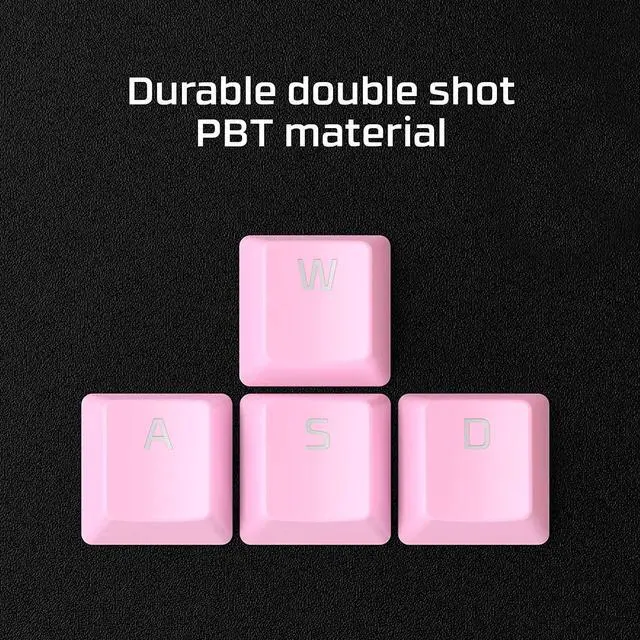 Alt view image 2 of 6 - HyperX PBT Keycaps Full Key Set Double Shot English US Layout 104 Keys Pink