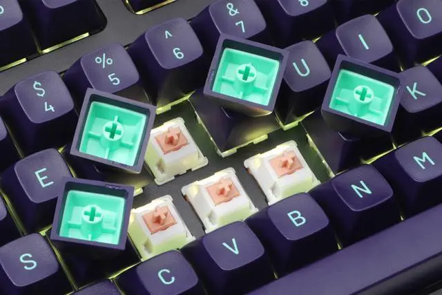 Alt view image 7 of 7 - DROP + MiTo MT3 Cyber Custom Keycap Set, ABS Hi-Profile Keycaps, Doubleshot Legends, MX Style Covers HHKB, 60%, 65%, and TKL Keyboards (Base Kit)