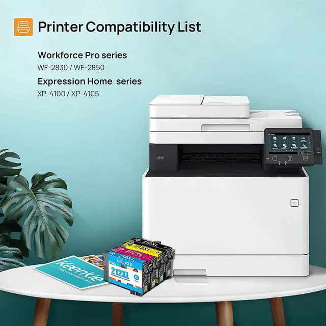Alt view image 3 of 7 - KEENKLE 212XL Ink Cartridges for Epson Printer Remanufactured 212 212XL Ink Replacement for Epson 212XL T212XL 212 XL T212 to use with XP-4100 XP-4105 WF-2830 WF-2850 Printer 4 Pack