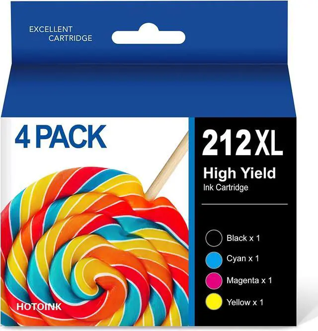 Main image of 212XL Ink Cartridges Remanufactured Replacement for Epson 212 Ink Cartridges for Epson Expression Home XP-4100 XP-4105 Workforce WF-2830 WF-2850 Printer (Black, Cyan, Magenta, Yellow, 212 Ink 4-Pack)