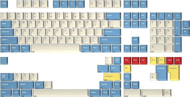 DROP MiTo MT3 Godspeed R2 Keycap Set， PBT Hi-Profile， Cherry MX Compatible  with 60%， 65%， 75%， TKL， WKL， and Ortholinear Keyboards (Apollo Base Kit)  人気の中古 スマホ、タブレット、パソコン