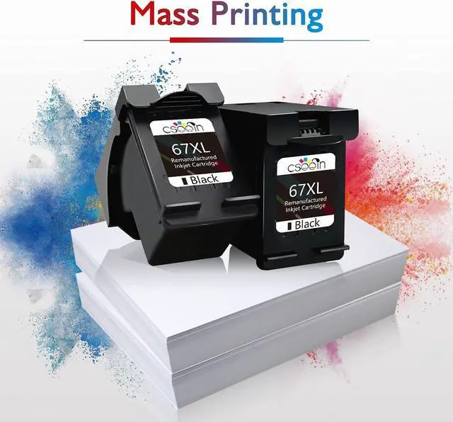 Alt view image 7 of 7 - Remanufactured Ink Cartridges Ink 67 67XL,Black Printer Ink Replacement Combo Pack Envy 6055 6052 6075 Envy Pro 6452 6455 6458 Deskjet 2732 2752 2755 Deskjet Plus 4155 4152 4140