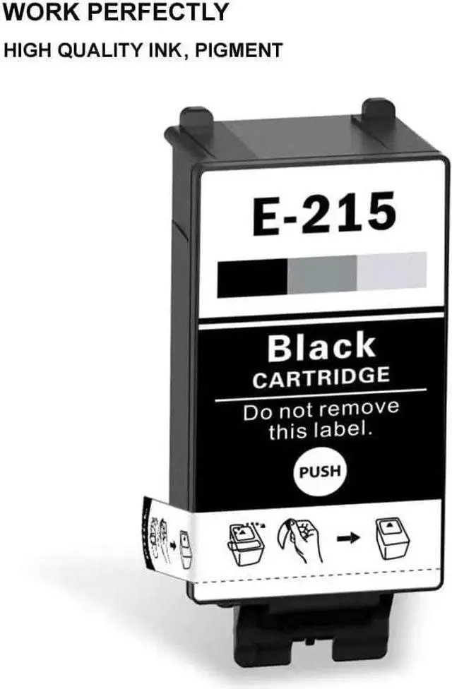 Alt view image 4 of 4 - YLULEFFA 215 Ink Cartridges T215 Remanufactured for WF-100 WF-110 wf110 wf100 Printer, Pigment 5-Pack: 3 Black, 2 Color