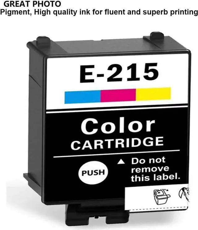 Alt view image 3 of 4 - YLULEFFA 215 Ink Cartridges T215 Remanufactured for WF-100 WF-110 wf110 wf100 Printer, Pigment 5-Pack: 3 Black, 2 Color