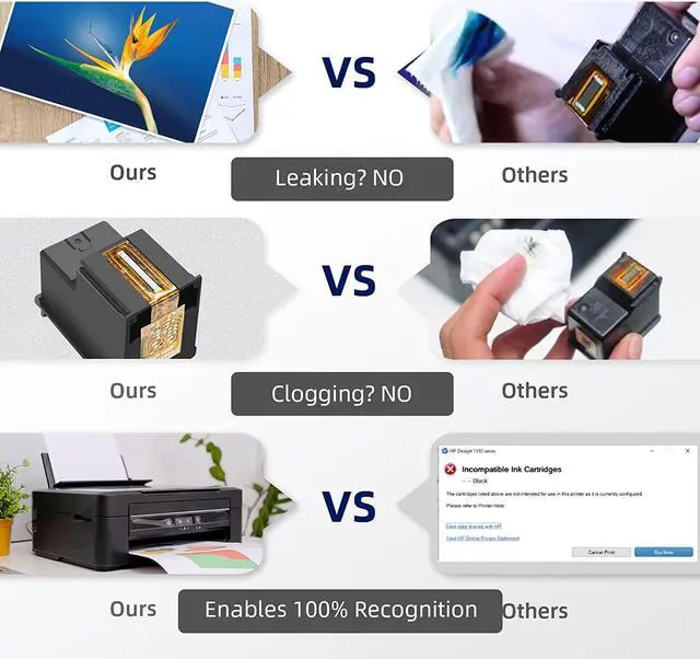 Alt view image 3 of 6 - InkSpirit Remanufactured 67 Ink Cartridge Black Color Combo Pack, Replacement  67XL for DeskJet 2700 2725 2752 2755 2732 Plus 4100 4152 4155 4140 Envy 6000 6055 6052 Pro 6400 Printer, 2 Pack
