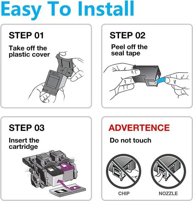 Alt view image 6 of 6 - MeetRGB Remanufactured  Ink 67 XL 67XL Ink Cartridge Replacement  DeskJet 2700 2752 2755 2732 1255 Deskjet Plus 4100 4100e 4140 4158 ENVY 6000 6055 6052 ENVY Pro 6400 6455 6458 black color