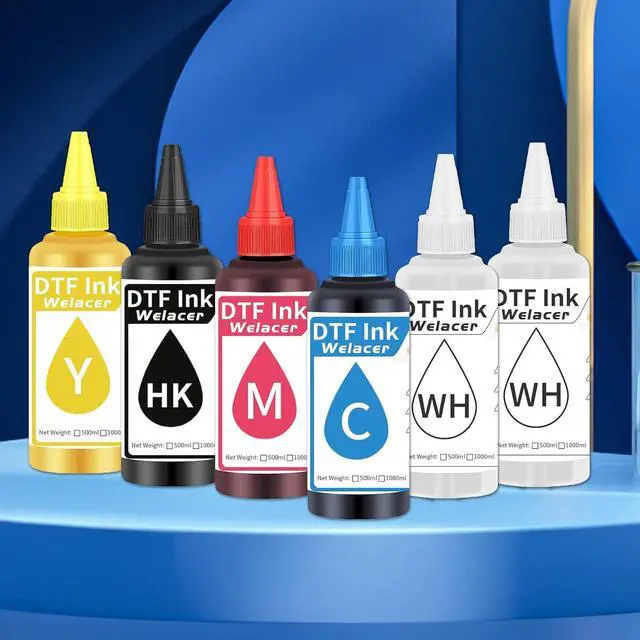 Alt view image 3 of 6 - Welacer DTF Ink Premium 6x100ml Heat Transfer Ink Conversion Kit Refill  L1800, R2400, L800, 1430, P400,P800,R2000,XP-15000 All DTF Printers,for DTF Film(White Cyan Magenta Yellow Black)
