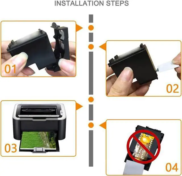 Alt view image 6 of 6 - Inktopia Remanufactured Ink Cartridge Replacement  62XL 62 XL  Envy 7640 5660 5540 5640 5642 7645 Officejet 5740 5741 8040 OfficeJet 200 250 Mobile Printer (1 Black 1 Tri-Color)