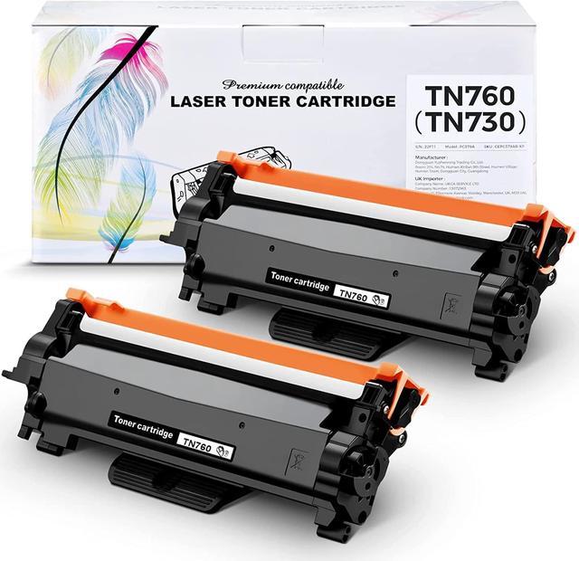 2pk TN730 TN760 HY Toner Cartridge for Brother HL-L2350DW HL