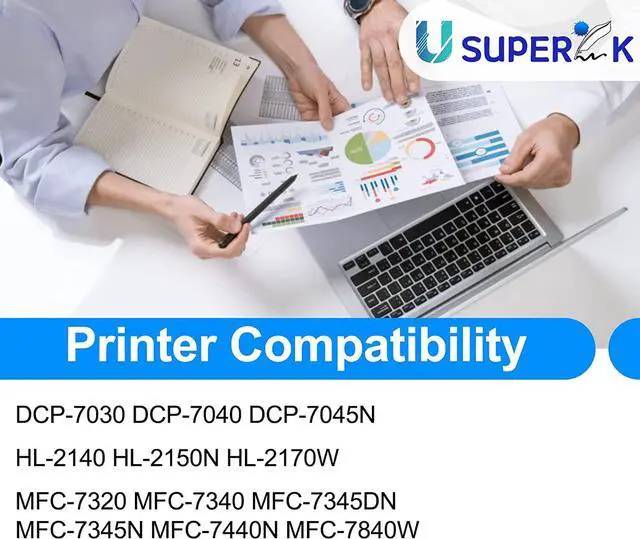 Alt view image 3 of 7 - SuperInk 2 Pack Compatible for Brother DR360 Drum Unit TN360 Toner Cartridge (1 Drum,1 Toner ) use in DCP-7030 DCP-7040 HL-2140 HL-2150N HL-2170W MFC-7340 MFC-7840W MFC-7440N MFC-7345N Printer