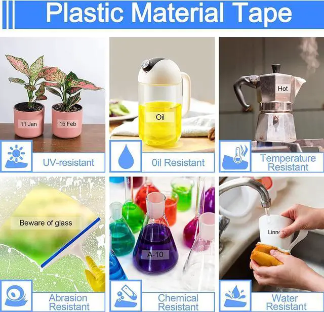 Alt view image 6 of 7 - 40 Pack Compatible for Dymo LetraTag Refills 16952 12267 16951 12268 S0721530 Clear Plastic Label Tape 1/2'' 12mm x 4m for Letra Tag LT100H LT100T QX50 Label Maker Black on Clear Tape