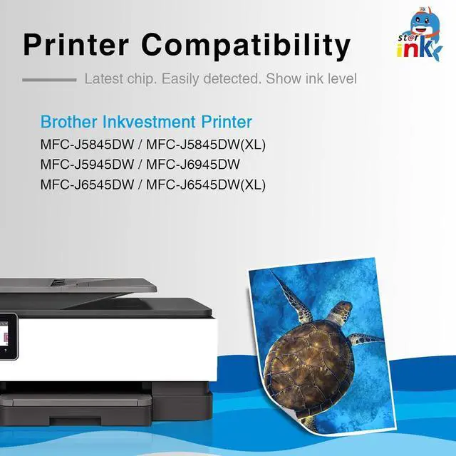 Alt view image 4 of 7 - st@r ink LC3037 XXL Ink Cartridges Compatible Replacement  LC-3037 for MFC-J6545DW MFC-J6945DW MFC-J5845DW MFC-J5945DW Printer(BK/C/M/Y) 4-Pack