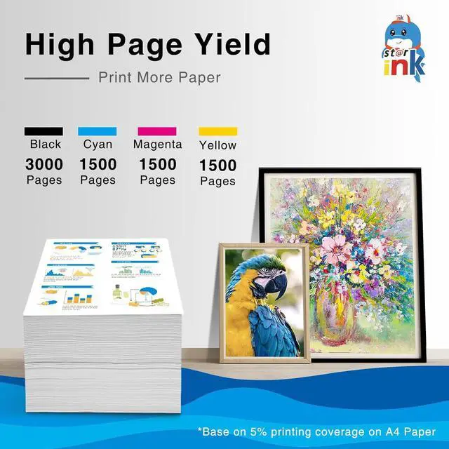 Alt view image 5 of 7 - st@r ink LC3037 XXL Ink Cartridges Compatible Replacement  LC-3037 for MFC-J6545DW MFC-J6945DW MFC-J5845DW MFC-J5945DW Printer(BK/C/M/Y) 4-Pack