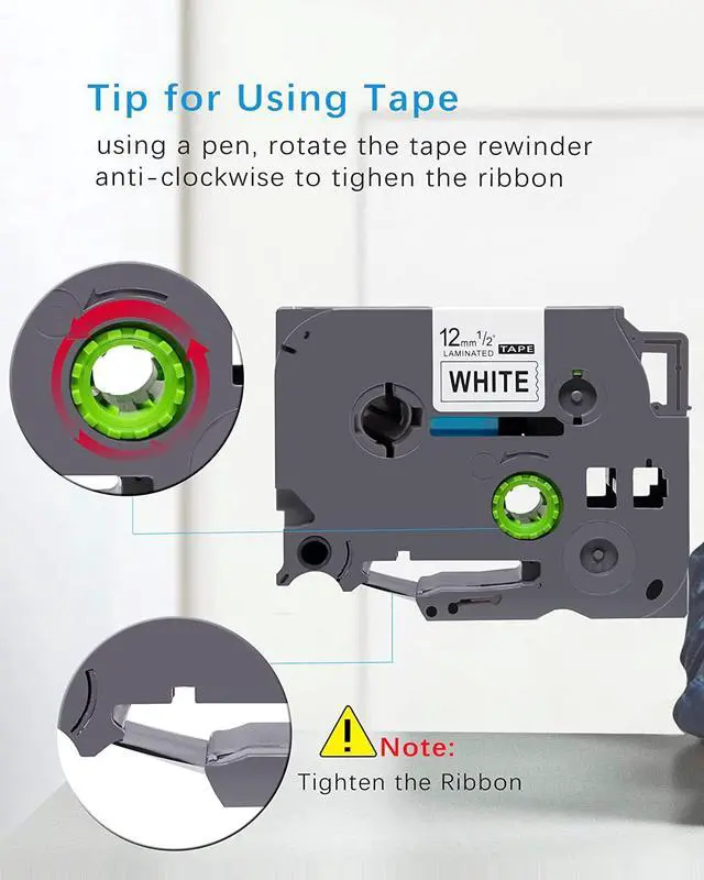 Alt view image 7 of 7 - Aitaperste Compatible Tape Replacement for Brother TZe-231 TZe TZ Tape 12mm 0.47 Laminated White Compatible with Ptouch Label Maker PT-H110 PT-D210 PT-1290 PT-D600 PT-P700 PT-D450, 26.2 Feet, 4 Pack