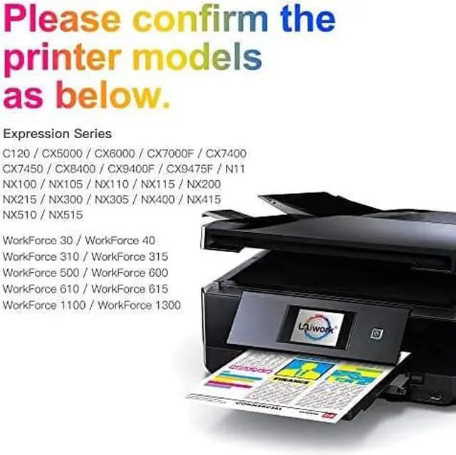 Alt view image 7 of 7 - Uniwork Remanufactured 69 Printer Ink Cartridges Replacement  69 T069 for Stylus C120 CX5000 CX6000 CX8400 CX9400 NX215 NX305 NX400 NX410 NX415 NX515 Workforce 1100 30 310 615 Printer 10 Pack