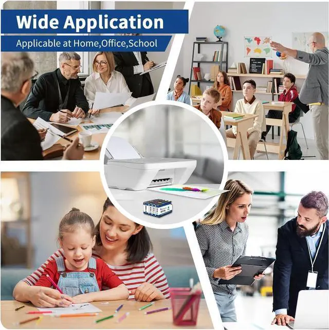 Alt view image 6 of 6 - Relcolor Remanufactured Ink Cartridge Replacement  212XL T212XL 212 XL T212 for Expression Home XP-4100 XP-4105 Workforce WF-2830 WF-2850 Printer (1 Black 1 Cyan 1 Magenta 1 Yellow 4 Pack)
