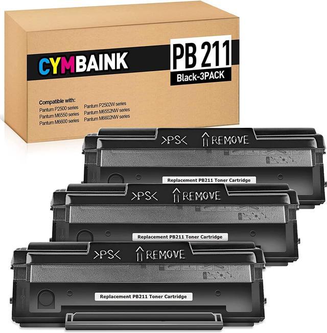 CYMBAINK Compatible Toner Cartridge (3 Pack) Replacement for Pantum PB-211  PB-211EV Black Toner Cartridge High Yield Compatible with M6602NW P2500W  P2502W M6550NW M6600NW M6552NW 