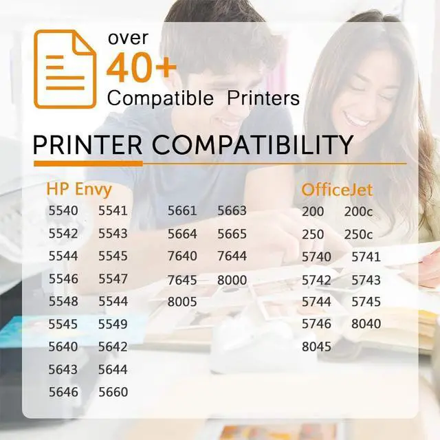 Alt view image 3 of 6 - Inktopia Remanufactured Ink Cartridge Replacement  62XL 62 XL  Envy 7640 5660 5540 5640 5642 7645 Officejet 5740 5741 8040 OfficeJet 200 250 Mobile Printer (1 Black 1 Tri-Color)