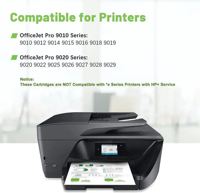 Alt view image 2 of 7 - GREENSKY Remanufactured Ink Cartridge Replacement 962XL 962 XL High Yield OfficeJet Pro 9010 9015 9025 9018 9020 9012 9019 9016 9014 9027 9029 9026 9022 9028 Printer Ink (4 Combo Pack)