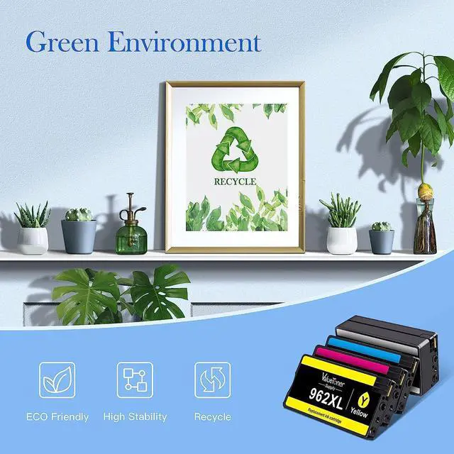 Alt view image 7 of 7 - Valuetoner Supply Remanufactured 962XL Ink Cartridges Combo Pack Replacement  962XL 962 XL for OfficeJet Pro 9015e 9018e 9015 9010 9025 9020 9018 9012 9028 Printer (Black, Cyan, Magenta, Yellow)