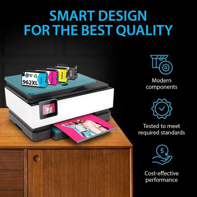 Alt view image 6 of 7 - Smart Ink Compatible Ink Cartridge Replacement  962XL 962 XL (Black XL & C/M/Y XL 4 Combo Pack) to use with Officejet Pro 9015 9010 9018 9022 9025 9020 9019 9013 9016 Officejet 9012