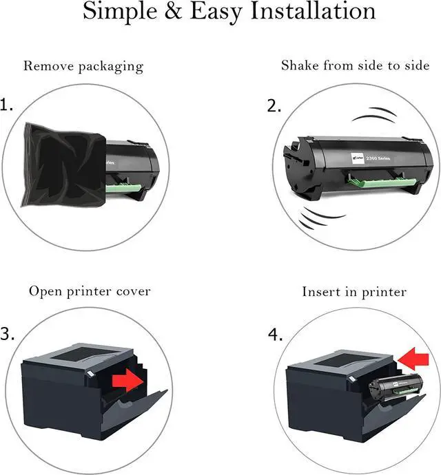 Alt view image 5 of 7 - Cartlee Compatible Toner Cartridge Replacement for Dell B2360 B3460 B3465 B2360d B2360dn B3460dn B3465dn B3465dnf 2360 3460 3465 2360d 2360dn 3460dn 3465dn M11XH High Yield Laser Printer Toner