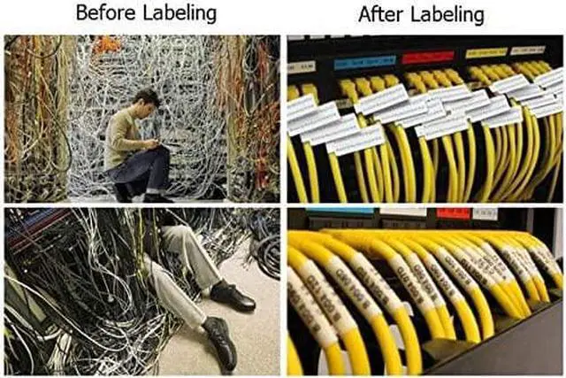 Alt view image 5 of 6 - 9-Pack FlyLong Compatible Rhino 18445 3/4 Permanent Vinyl Tapes for DYMO 18445 Rhino Industrial Black on White Label Tape Work with DYMO Rhino 4200 5200 5000 6000 Industrial Label Maker, 19mm x 5.5m
