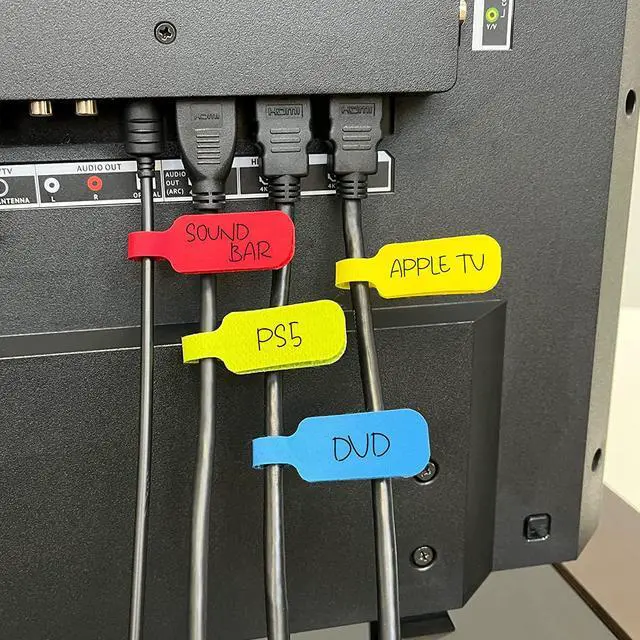 Alt view image 5 of 6 - - Cable Labels Medium Multi-Color (30-Pack) Write On Cord Tags for Wire Management and Identification
