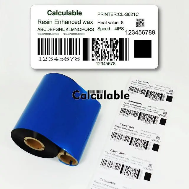 Alt view image 6 of 7 - DEFMATE 12 Count Pack 4.33" x 1476' Thermal Wax Ribbon Core 1" Enhanced Wax Resin for Zebra Desktop Printer S4M Z4M 105SE 105S 105SL 105SLPlus 160S S500 S600
