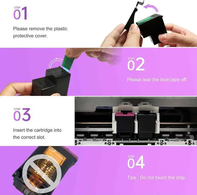 Alt view image 4 of 7 - ColoWorld Remanufactured 901 Ink Cartridge Replacement  901 XL Combo Pack Work with OfficeJet J4550 J4680 4500 J4580 J4540 J4500 J4680c G510a G510b G510g G510h G510n Printer (1 Black 1 Color)