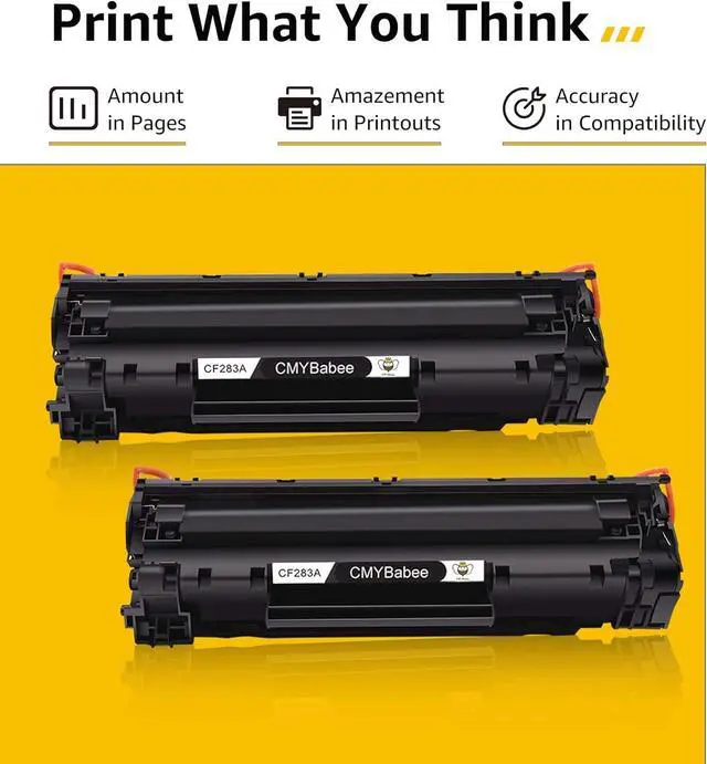 Alt view image 2 of 7 - CMYBabee Compatible Toner Cartridge Replacement  83A CF283A  Laserjet Pro MFP M127fw M225dw M127fn M125nw M201dw M225dn M201n M125a Printer Ink (Black, 2-Pack)