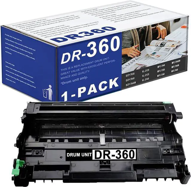 Main image of Ennovor DR360 Compatible Drum Unit Replacement for Brother DR360 DR 360 to use with DCP-7040 DCP-7030 MFC-7840W MFC-7340 MFC-7440N HL-2140 HL-2170W HL-2150N Printer 1 Black (Toner is Not Included)