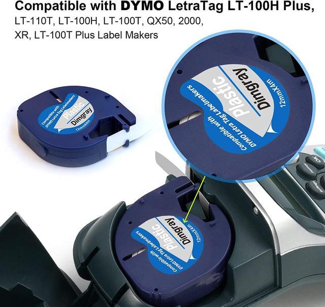 DYMO LetraTag 12mm x 4m Plastic Compatible Label Tape - Stitch and Go