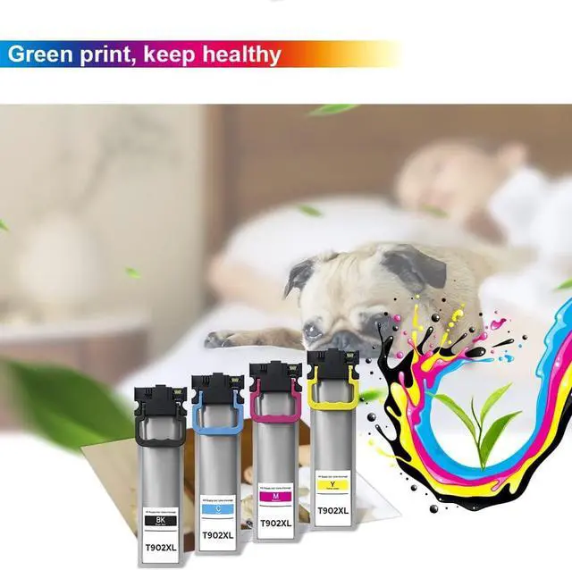 Alt view image 6 of 6 - CHENPHON Remanufactured Ink Cartridge Replacement for Epson 902XL 902 T902XL T902 High Yield use for Workforce WF-C5210 WF-C5290 WF-C5710 WF-C5790 (4 Pack) (Multicolor)